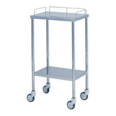 【軒先渡し】松吉医科器械 サイレントワゴン 3方枠付 2段 幅450mm SWG-A005 1台 23-7305-00（直送品）