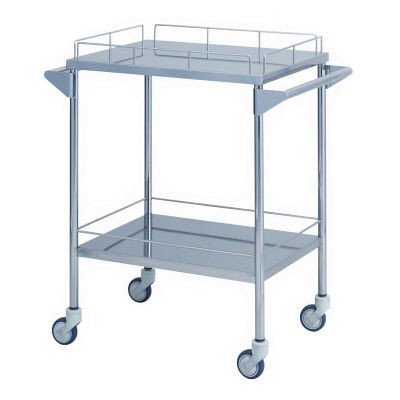 【軒先渡し】松吉医科器械 サイレントワゴン 回診車 4方枠付 幅750mm SWG-B003 1台 23-7309-01（直送品）