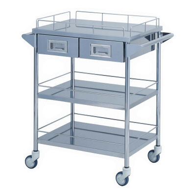 【軒先渡し】松吉医科器械 サイレントワゴン 引出付(大) 3段 SWG-B006 1台 23-7312-00（直送品）