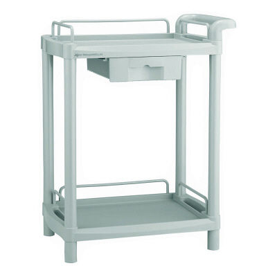 松吉医科器械 クラシックカート(押手付)2段・引出付 Y-101GHL 1台 24-5070-00（直送品）