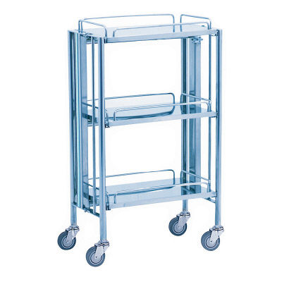 松吉医科器械 折りたたみ式器械台 ブルー YL-FW1B 1台 23-5235-00（直送品）