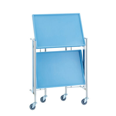 松吉医科器械 カラフル折りたたみ式器械台 幅710mm ブルー YL-FW3B 1台 24-5067-04（直送品）