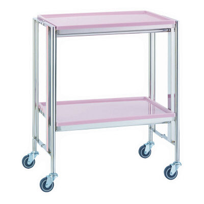 松吉医科器械 カラフル折りたたみ式器械台 幅710mm ピンク YL-FW3P 1台 24-5067-05（直送品）