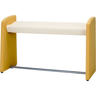 ノーリツイス スタンドベンチ 幅1200mm オレンジ MBC-120-ST 1台 24-4600-00-02（直送品）