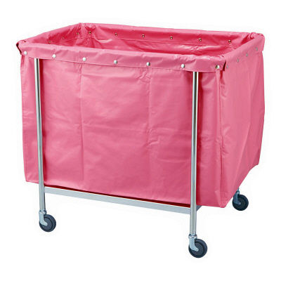 松吉医科器械 カラーランドリーカート 角型 幅900mm ピンク MY-LCSA 1台 24-2527-00-02（直送品）
