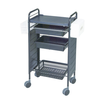 松吉医科器械 カラーアプリワゴン ブラック SN-AP007 1台 24-2440-00-03　マツヨシカタログ（直送品）