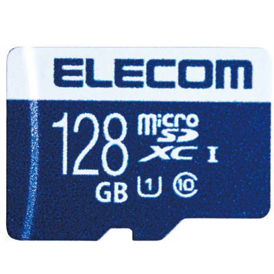 エレコム MicroSDXCカード/データ復旧サービス付/UHS-I MF-MS128GU11R 1個（直送品）
