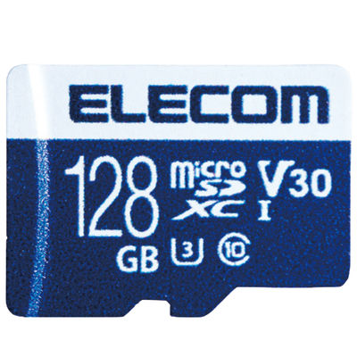 エレコム MicroSDXCカード/データ復旧サービス付/ビデオスピー MF-MS128GU13V3R 1個（直送品）