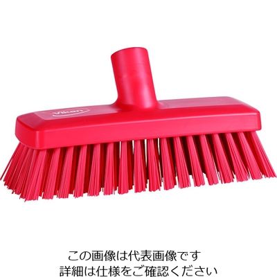 ヴァイカン Vikan デッキブラシ 7042 レッド 70424 1個 206-9538（直送品）
