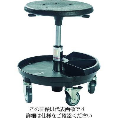 Global Stole SIGMA 400P 工具トレー付作業チェア 樹脂製ベース 座高37~50cm 2030013000 1脚（直送品）