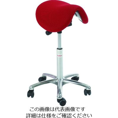 Global Stole DALTON サドルチェア レッド 座高58~77cm 462074212 1脚 207-0862（直送品）