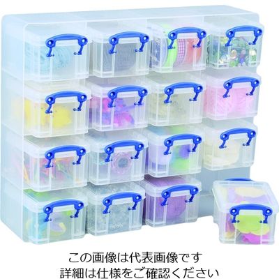RUP 収納ケース オーガナイザー 0.3L×0.2L スモーク 0.3+0.2ORGTSMK 1セット(9個)（直送品）