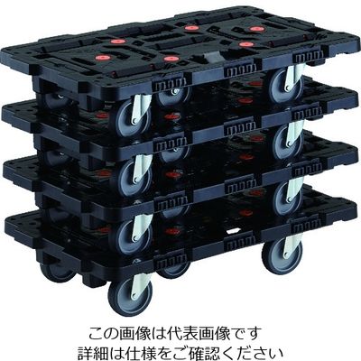 TRUSCO まとめ買い 連結式樹脂製平台車 ビートル 700X450 自在5輪 4台セット BT700J5-E100-M4（直送品）