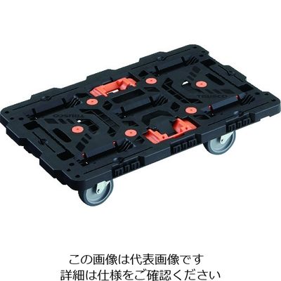 トラスコ中山 TRUSCO 連結式樹脂製平台車 ビートル 700X450 自在5輪 とめたろう付 BT700J5-E100T 1台（直送品）