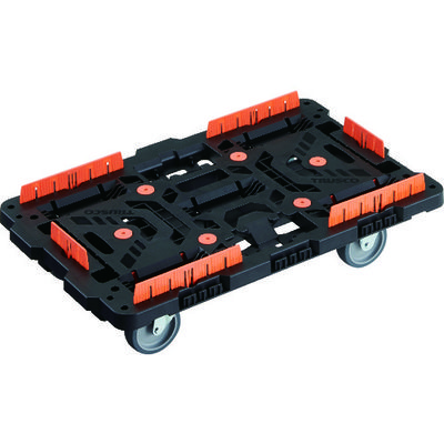 トラスコ中山 TRUSCO 連結式樹脂製平台車 ビートル 700X450 自在3輪 コボレ止めセット付 BT700KJ3-E100 1台（直送品）