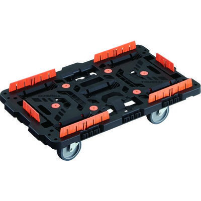 トラスコ中山 TRUSCO 連結式樹脂製平台車 ビートル 700X450 自在5輪 コボレ止めセット付 BT700KJ5-E100 1台（直送品）