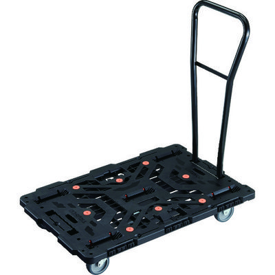 トラスコ中山 TRUSCO 連結式樹脂製平台車 ビートル 900X600 自在3輪 脱着式ハンドル付 BT900J3H-E100 1台（直送品）