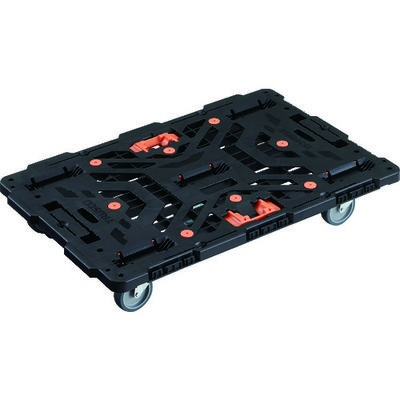 トラスコ中山 TRUSCO 連結式樹脂製平台車 ビートル 900X600 自在5輪 とめたろう付 BT900J5-E100T 1台（直送品）