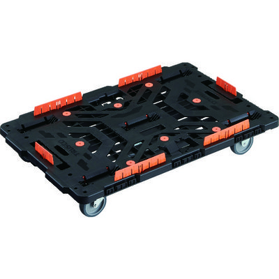 トラスコ中山 TRUSCO 連結式樹脂製平台車 ビートル 900X600 自在3輪 コボレ止めセット付 BT900KJ3-E100 1台（直送品）