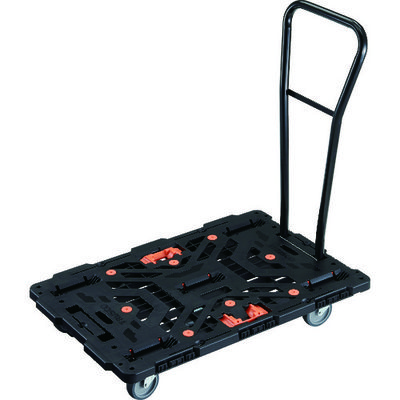 TRUSCO 連結式樹脂製平台車 ビートル 900X600 自在5輪 脱着式ハンドル付 とめたろう付 BT900J5H-E100T 1台（直送品）