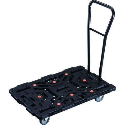 トラスコ中山 TRUSCO 連結式樹脂製平台車 ビートル 900X600 自在5輪 脱着式ハンドル付 BT900J5H-E100 1台（直送品）