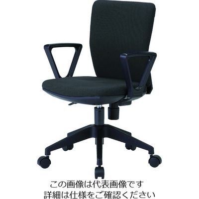 トラスコ中山 TRUSCO 体圧分散オフィスチェア 布張り 肘付 ブラック FCC55A-BK 1脚 207-4524（直送品）