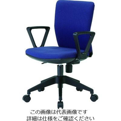 トラスコ中山 TRUSCO 体圧分散オフィスチェア 布張り 肘付 ネイビー FCC55A-NV 1脚 207-4525（直送品）
