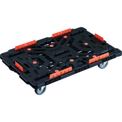 トラスコ中山 TRUSCO 連結式樹脂製平台車 ビートル 900X600 自在5輪 コボレ止めセット付 BT900KJ5-E100 1台（直送品）