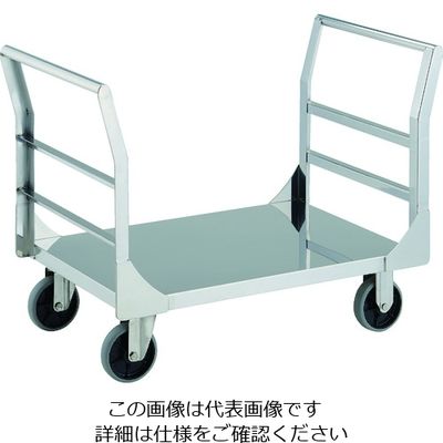 TRUSCO オールステンレス製運搬車 オールステンレス両袖台車 (固定ハンドル・両袖タイプ) 900×600 ASUD-2W 1台（直送品）