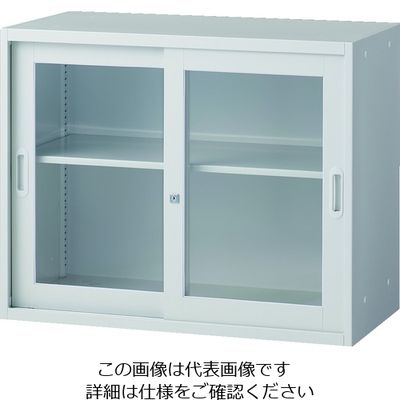 トラスコ中山 TRUSCO ユニット型壁面書庫 枠付ガラス引違い ラッチ付き H720 W色 UJRW-7 1台 206-3906（直送品）