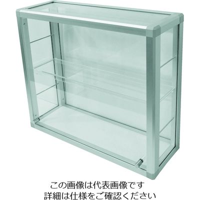 ハヤノ産業 ハヤノ 組立式ショーケース Mirei W600×D200×H500 シルバー M60205-S 1台 201-4308（直送品）