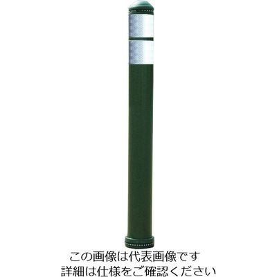 積水樹脂 積水 ウレタン樹脂弾性車止めDKー7 メタリックグリーン 固定式 DK-7DS-G80 1本 200-7440（直送品）