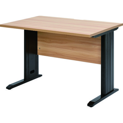 トラスコ中山 TRUSCO 平机 ナチュラル天板X黒脚 W1000xD700XH700 TSLD1070NA-BK 1台 194-8634（直送品）