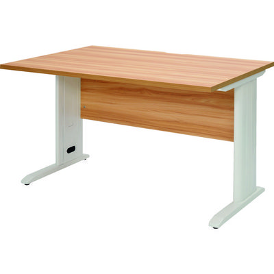 トラスコ中山 TRUSCO 平机 ナチュラル天板X白脚 W1200xD700XH700 TSLD1270NA-W 1台 194-8637（直送品）