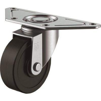 ユーエイ プレート式 自在 キャスター ゴム 車輪径50mm Sタイプ SGC型 取付寸法139×55×42 SGC-50RH 1個（直送品）