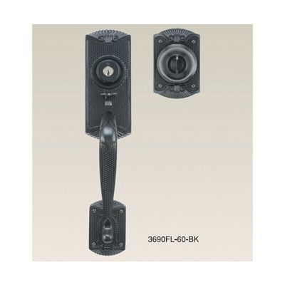 アルファ エントランスハンドルロック(フローレンス) 3690-FL-60-BK 1セット 68-5103-37（直送品）