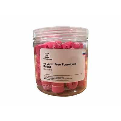 イマムラ esラテックスフリー駆血帯 ロールタイプ ストロベリー 40本入 ES-TR100HS-56 1箱(40本) 65-4358-28（直送品）