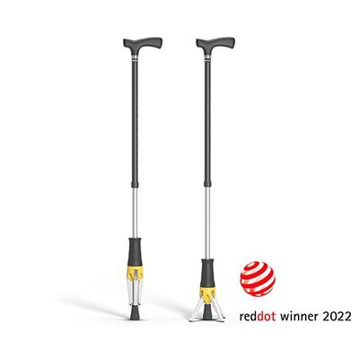 ポッドデスク 立てられるつえ「クロスポッド」 イエロー CP-02-Y 1本 65-2331-63（直送品）