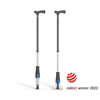 ポッドデスク 立てられるつえ「クロスポッド」 ブルー CP-02-B 1本 65-2331-65（直送品）