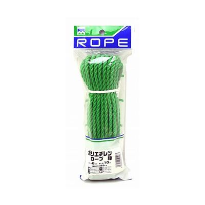 丸三産業 BMSポリエチレンロープ 6mm×10m グリーン 60020013 1巻 64-9609-22（直送品）