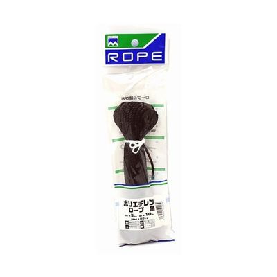 丸三産業 BMSポリエチレンロープ 3mm×10m ブラック 60020010 1巻 64-9609-20（直送品）