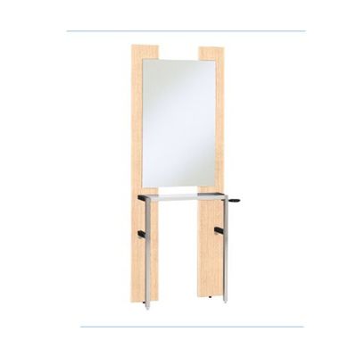 小野シャンブル ドマーニ片面鏡(ナチュラル) 68-5753-37 1台（直送品）