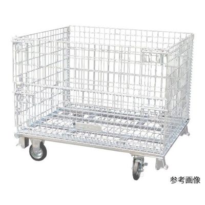 サンキン パレット コイルタイプ 1200×1000×1000mm(金網ピッチ50×50mm)キャスター付 1255SC4S 1台（直送品）