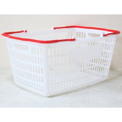 大和産業 買い物かご ナチュラル把手レッド 5個入 SL-20 1セット(5個) 65-5552-68（直送品）