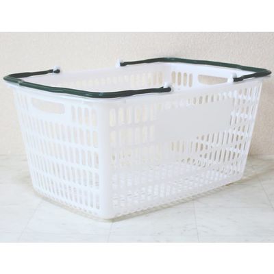 大和産業 買い物かご ナチュラル把手エバーグリーン 5個入 SL-20 1セット(5個) 65-5552-71（直送品）