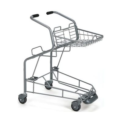 大和産業 3個載せショッピングカート シルバー W566×D697×H925mm PY983AE-C100 1台 65-5646-98（直送品）