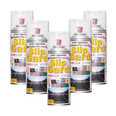 STEP SOLUTION スリップガード クリア色 滑り止めスプレー 300mL 5本 SG300 1本(5本) 65-0551-67（直送品）