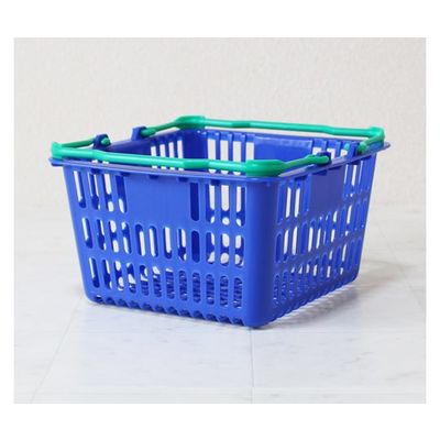 大和産業 買い物かご ブルー×グリーン 5個入 SL-1 1セット(5個) 65-5552-33（直送品）