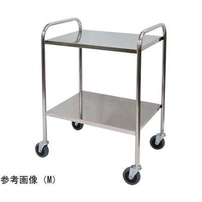 スギモト産業 ステンレスワゴン(天板フラット・2段)L W750×D450×H800mm 完成品 OA-32CL 1台 67-5758-67（直送品）