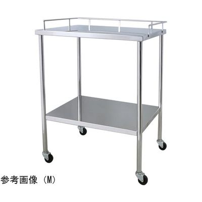 スギモト産業 ステンレス器械卓子(天板三方柵付・2段)L W750×D450×H750mm 完成品 OA-12L 1台 67-5758-32（直送品）